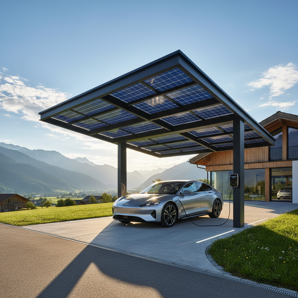 Photovoltaik-Module bei Sonnenschein